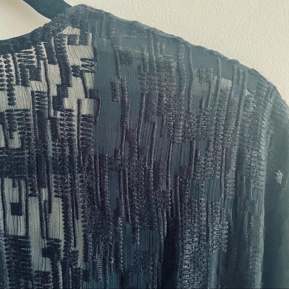 BOBI BLACK Black Sheer Flowy Open Cardigan Beach Cover up - Picture 9 of 9